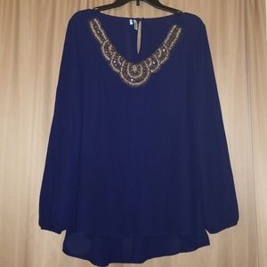 Navy blouse by Maurices